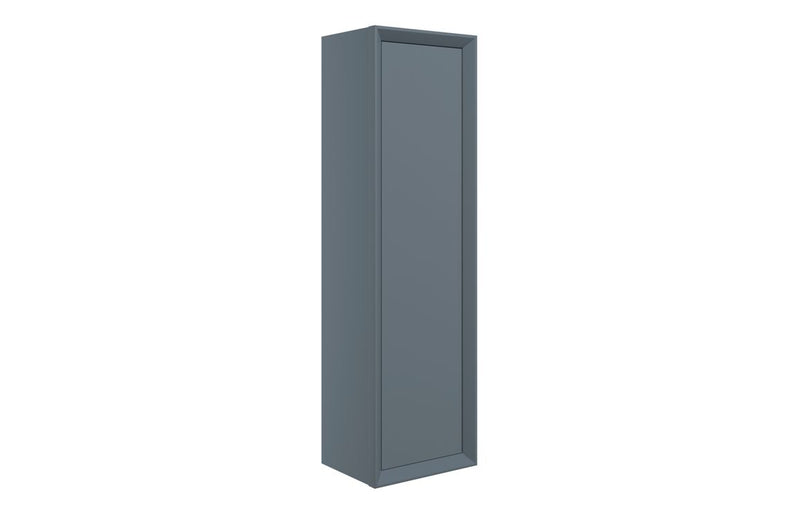 Pansy 345mm Wall Hung 1 Door Tall Unit - Matt Storm Blue - KPSB108480