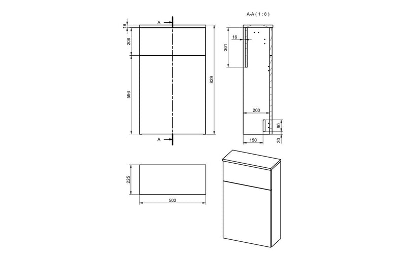 Pansy 503mm Floor Standing WC Unit - Matt Clay - KPSB108482
