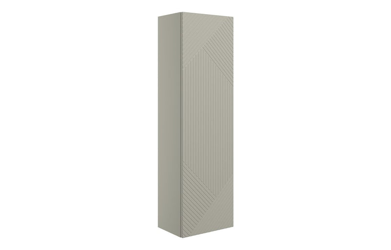Bloom 350mm Wall Hung 1 Door Tall Unit - Matt Oat - KPSB108509
