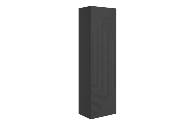 Bloom 350mm Wall Hung 1 Door Tall Unit - Matt Graphite Grey - KPSB108510