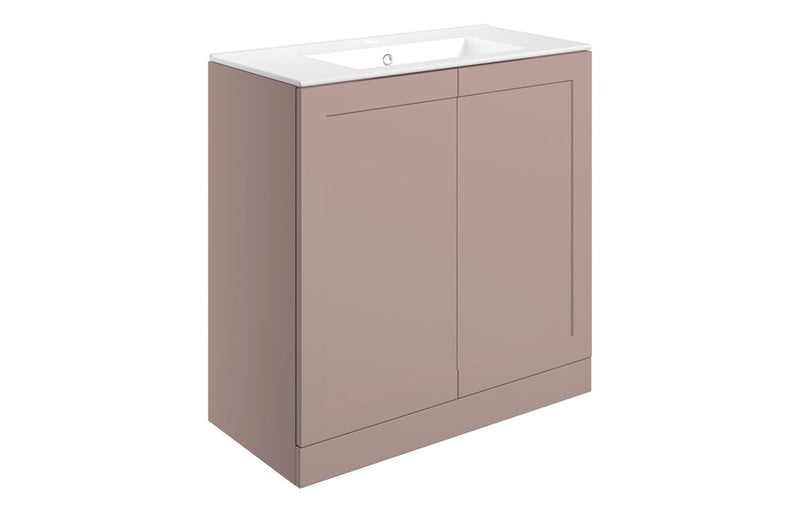 Ivy 815mm Floor Standing 2 Door Basin Unit & Basin - Matt Peony - KPSB108519