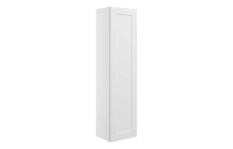 Ivy 300mm Wall Hung 1 Door Tall Unit - Matt White - KPSB108526
