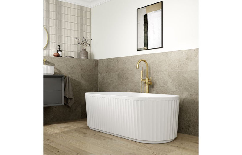 Whitby Fluted Freestanding 1700x750x570mm 0TH Bath - KPSB108532