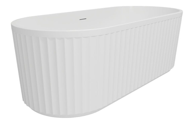 Whitby Fluted Freestanding 1700x750x570mm 0TH Bath - KPSB108532