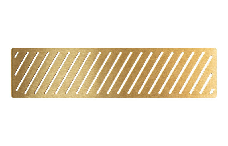 Linear Tray Waste Cover - Brushed Brass - KPSB108536