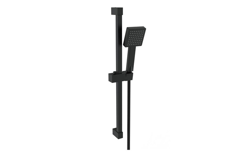 Square Slider Rail Kit & Single Mode Handset - Matt Black - KPSB108593