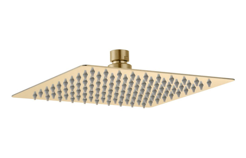 Mineral 200mm Square Ultraslim Showerhead - Brushed Brass - KPSB108596