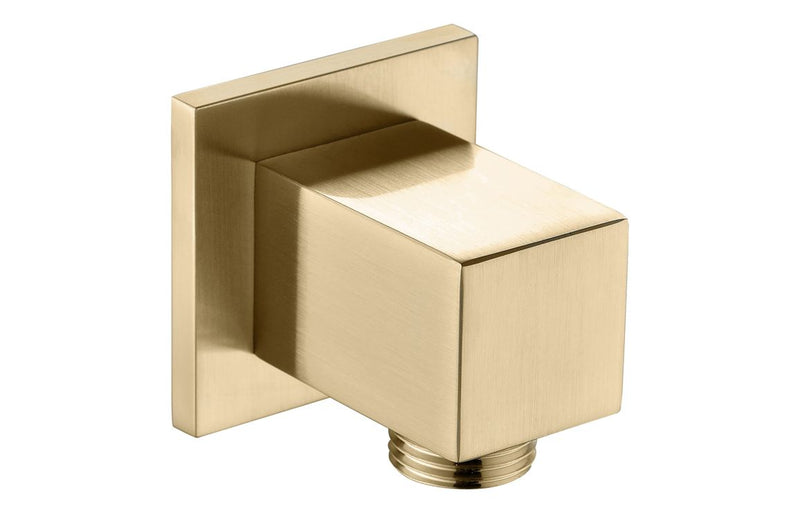 Square Wall Outlet Elbow - Brushed Brass - KPSB108600