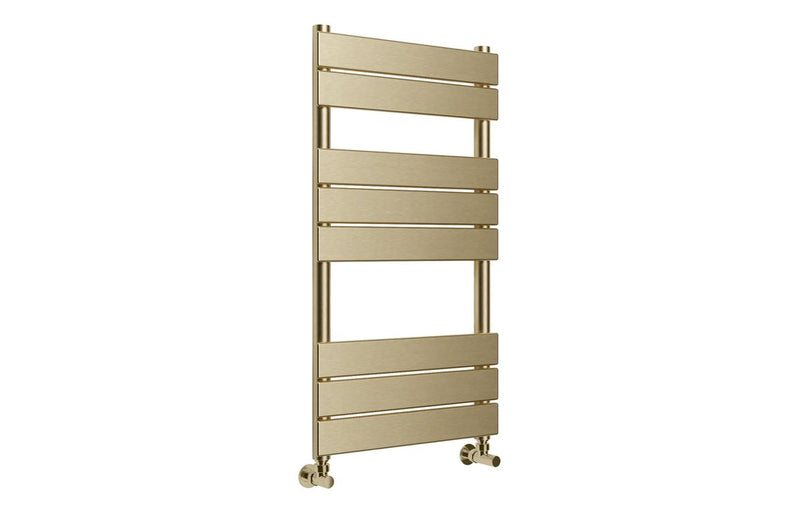 Islington Square Ladder Radiator (500x840mm) - Brushed Brass - KPSB108794