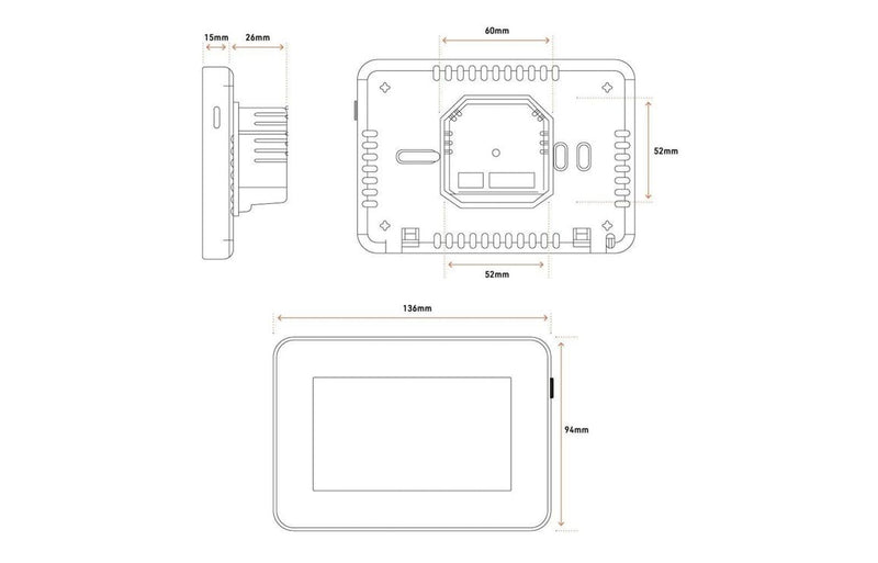 Touchscreen Thermostat - Arctic White - KPSB108847