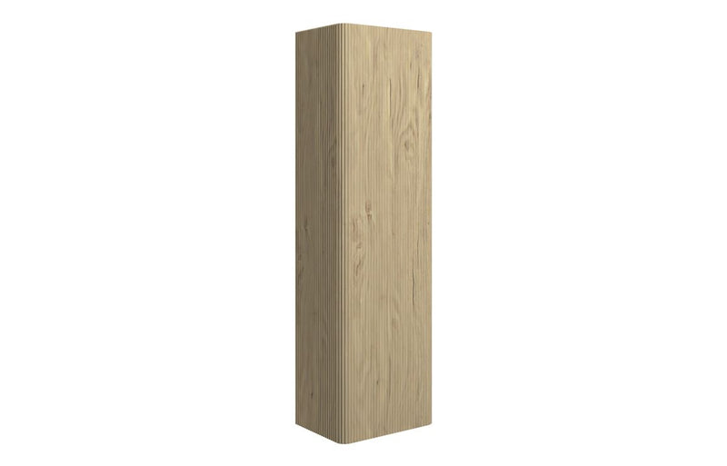 Jasmine 350mm Wall Hung 1 Door Tall Unit - Textured Oak - KPSB108920