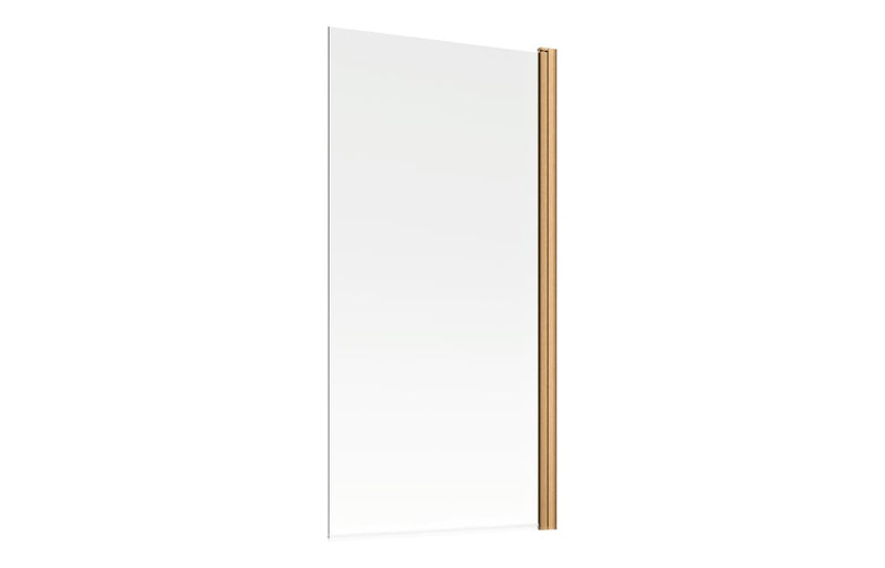Single Straight Bath Screen - Brushed Bronze - KPSB108939