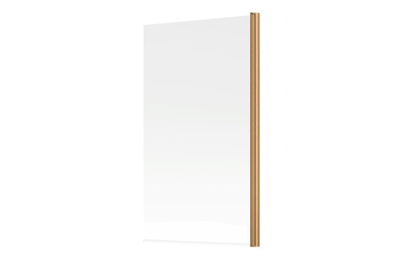 Single Straight Bath Screen - Brushed Bronze - KPSB108939