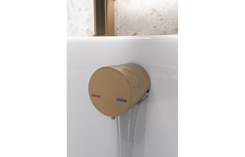 Bath Overflow Filler w/Integrated Valve - Brushed Bronze - KPSB108979