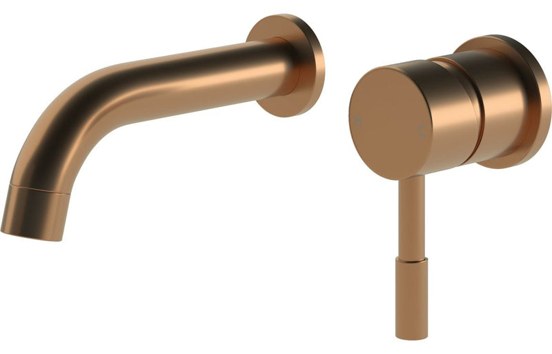 Lavant 155mm Wall Mounted Basin Mixer - Brushed Bronze 1.0 Bar - KPSB108988