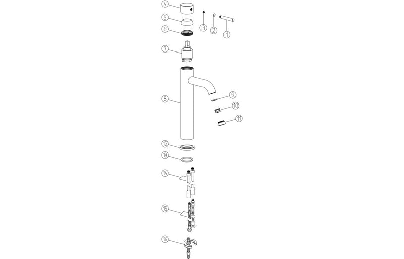 Lavant Tall Basin Mixer - Brushed Bronze 1.0 Bar - KPSB108989
