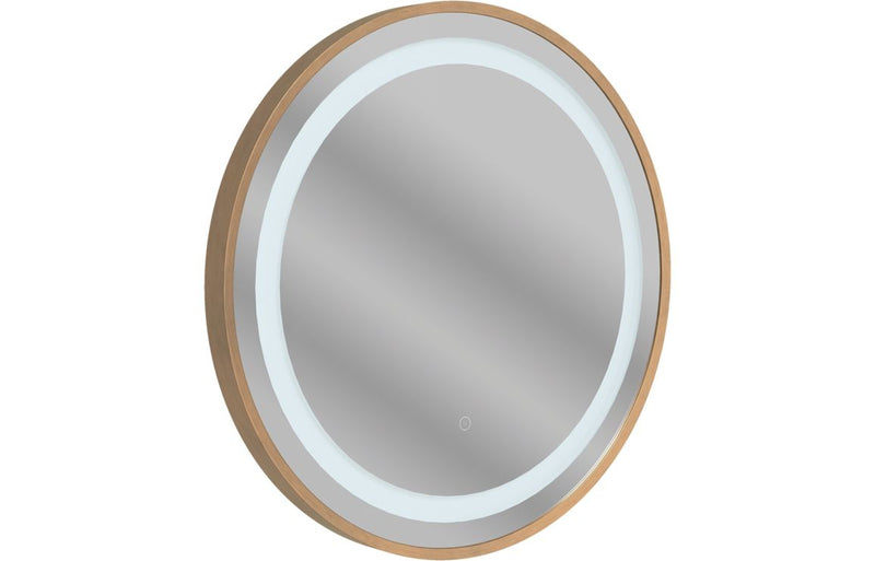 Molly 600mm Round Front-Lit LED Mirror - Brushed Bronze - KPSB109001