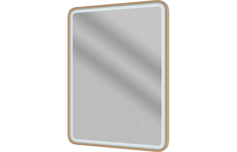 Mia 600mm Rectangle Front-Lit LED Mirror - Brushed Bronze - KPSB109013