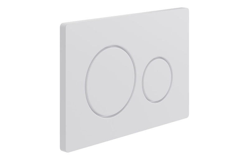 Round Push Button Flushplate - White - KPSB109019