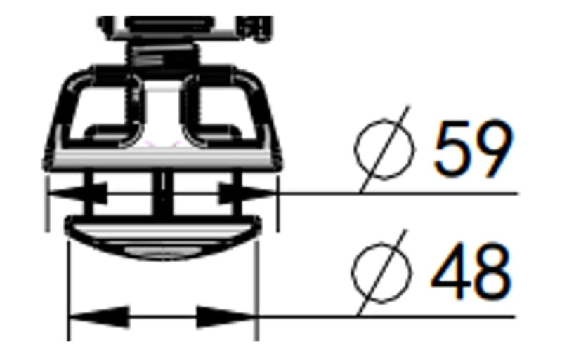 Dual Push Button Cover (Rod) - Matt White - KPSB109031