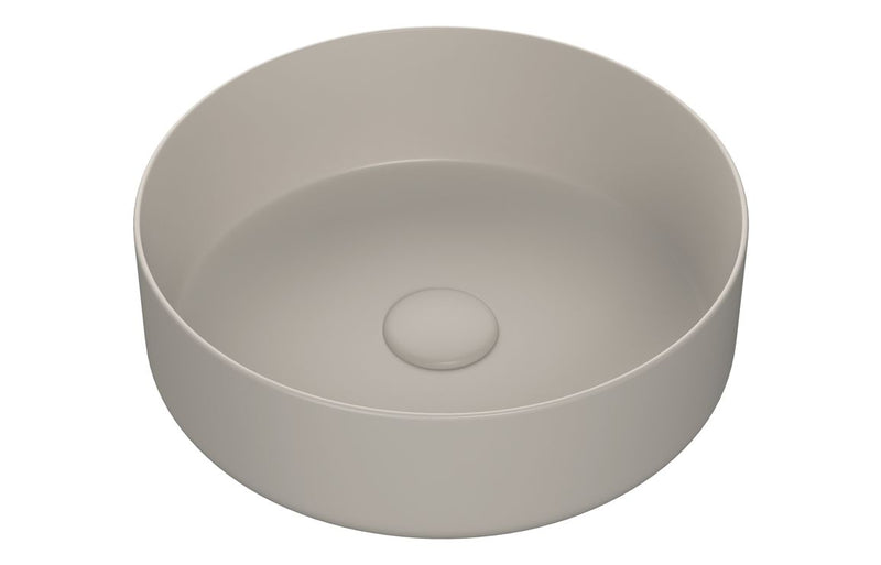 Cranbrook 355mm Ceramic Round Washbowl & Waste - Matt Latte - KPSB109915