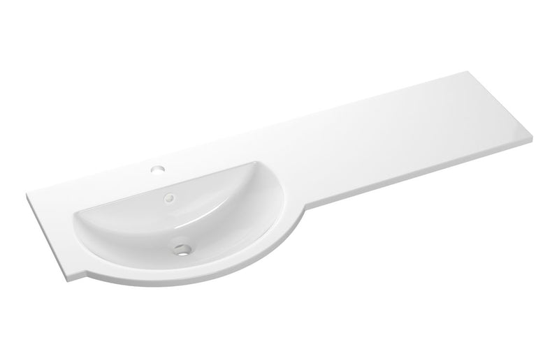 1244mm Standard Round One-Piece Basin & Overflow Ring - Left Hand - KPSB109932