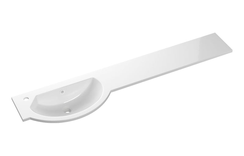 1544mm Slim Round One-Piece Basin & Overflow Ring - Left Hand - KPSB109935