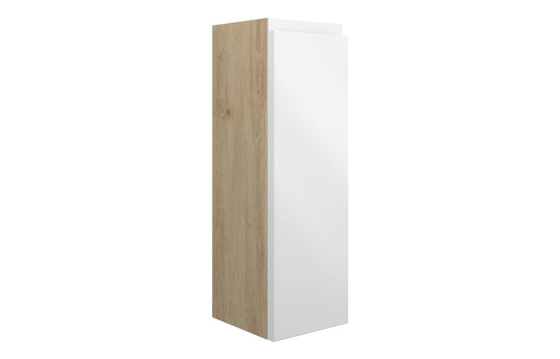 Rose 200mm Slim Base Unit - White Gloss (Oak Cab) - KPSB109955
