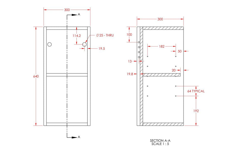Rose 300mm Standard Base Unit - White Gloss (Oak Cab) - KPSB109964