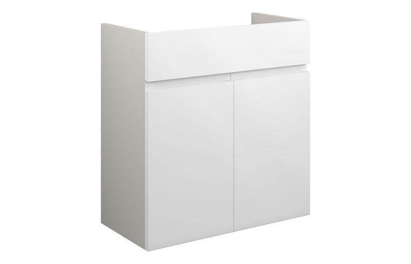 Rose 600mm Standard Basin Unit - White Gloss (Grey Cab) - KPSB109981