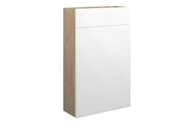 Rose 500mm Slim WC Unit - White Gloss (Oak Cab) - KPSB109985