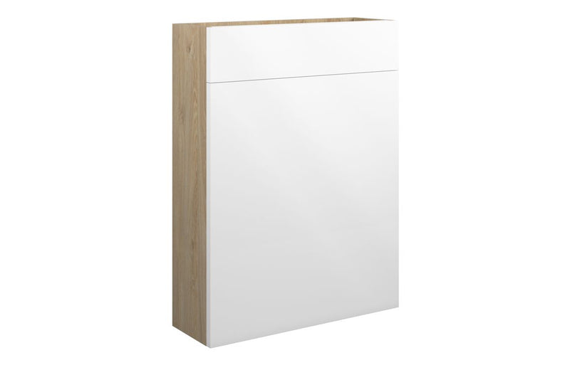 Rose 600mm Slim WC Unit - White Gloss (Oak Cab) - KPSB109991