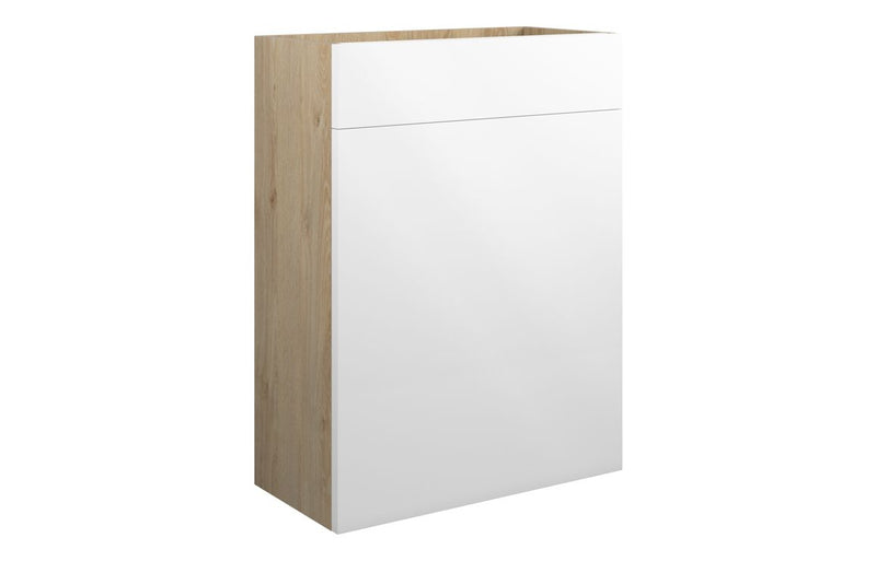 Rose 600mm Standard WC Unit - White Gloss (Oak Cab) - KPSB109994
