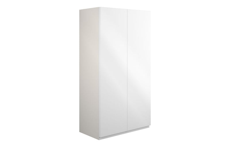 Rose 600mm Standard 2 Door Storage Unit - White Gloss (Grey Cab) - KPSB109999