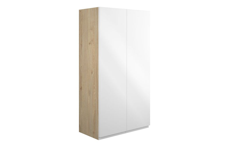 Rose 600mm Standard 2 Door Storage Unit - White Gloss (Oak Cab) - KPSB110000