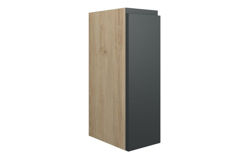 Rose 200mm Standard Toilet Roll Unit - Matt Graphite Grey (Oak Cab) - KPSB110029