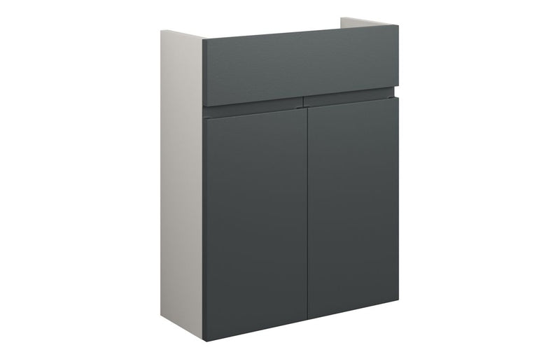 Rose 500mm Slim Basin Unit - Matt Graphite Grey (Grey Cab) - KPSB110043