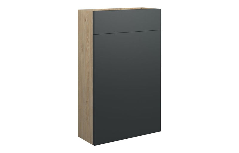 Rose 500mm Slim WC Unit - Matt Graphite Grey (Oak Cab) - KPSB110056