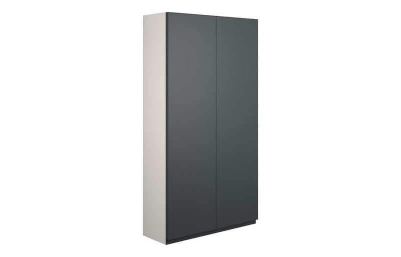 Rose 600mm Slim 2 Door Storage Unit - Matt Graphite Grey (Grey Cab) - KPSB110073