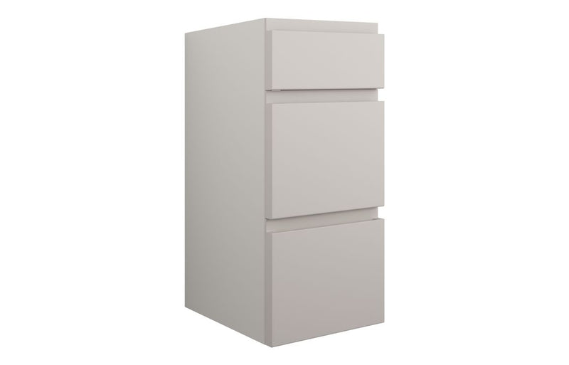 Rose 300mm Standard 3 Drawer Unit - Matt Dove Grey (Grey Cab) - KPSB110108