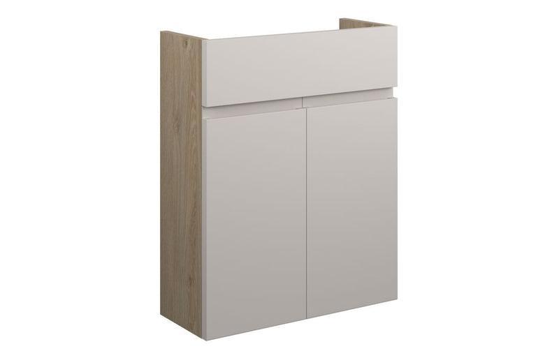 Rose 500mm Slim Basin Unit - Matt Dove Grey (Oak Cab) - KPSB110115