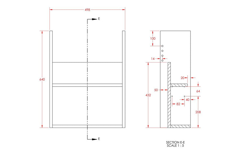 Rose 500mm Slim Basin Unit - Matt Dove Grey (Oak Cab) - KPSB110115