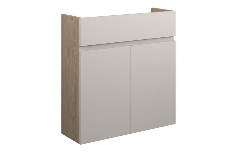 Rose 600mm Slim Basin Unit - Matt Dove Grey (Oak Cab) - KPSB110121