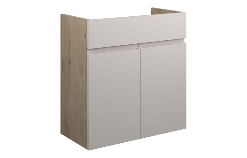 Rose 600mm Standard Basin Unit - Matt Dove Grey (Oak Cab) - KPSB110124