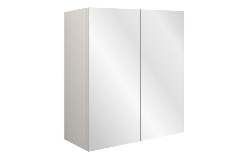 Rose 600mm Mirrored Wall Unit - Matt Dove Grey (Grey Cab) - KPSB110138