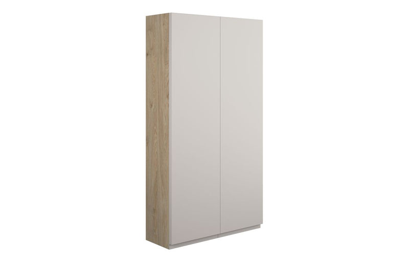 Rose 600mm Slim 2 Door Storage Unit - Matt Dove Grey (Oak Cab) - KPSB110145