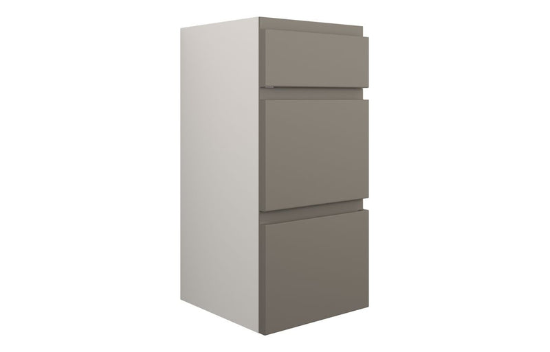 Rose 300mm Standard 3 Drawer Unit - Matt Stone (Grey Cab) - KPSB110179