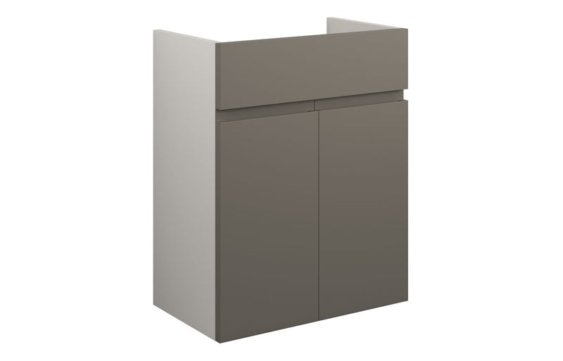 Rose 500mm Standard Basin Unit - Matt Stone (Grey Cab) - KPSB110188