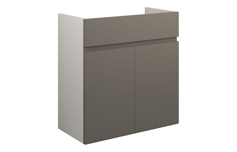 Rose 600mm Standard Basin Unit - Matt Stone (Grey Cab) - KPSB110194