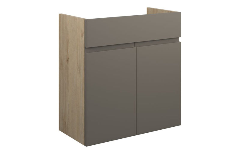 Rose 600mm Standard Basin Unit - Matt Stone (Oak Cab) - KPSB110195